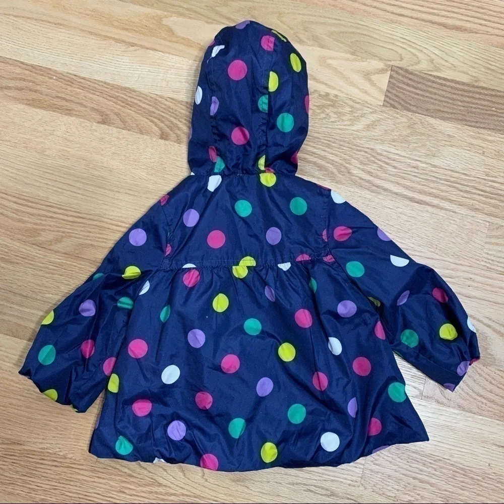 Carter’s Light Jacket 12 months Polka Dot Hooded Snap Button Closure